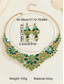 cheap Wedding Accessories-Elegant Green Crystal Jewelry Set – Statement Necklace &amp; Earrings for Women, Luxury Wedding &amp; Party Accessories