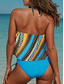 abordables Tankinis-Maillots de bain pour femmes Tankini 2 pièces Maillots de bain impertinents Dos nu Vacances Plage Graphique géométrique Col en U Sans manches Maillots de bain