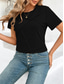 cheap Plain tee-Women&#039;s T Shirt Solid Color Plain Fashion Modern Casual Short Sleeve Crew Neck Regular Tops Daily Weekend Black Pink Brown Gray Summer