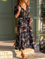 cheap Casual Floral Dresses-Women&#039;s Midi Dress Shirt Dress Boho Dress Fashion Modern Vacation Holiday Going out Regular Fit Flower Long Sleeve Shirt Collar Black Navy Blue Green Summer
