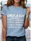 cheap Humor&amp;Quotes tee-Women&#039;s T Shirt Graphic Letter Stylish Casual Short Sleeve Round Neck Regular Tops Daily Weekend Print Pink Sky Blue Summer Spring