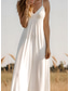 economico Vestito Semplice-Abito Maxi da Donna Abito Estivo Abito A-Line Abito Scivoloso Vacanza Casual Vacanza Quotidiana Spiaggia Regolare Fit Colore Solido Grafico Semplice Senza Maniche Collo a V Nero Bianco Giallo Vino