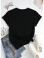 cheap Art&amp;Design tee-Music Festival Women&#039;s T Shirt Graphic Music Casual Short Sleeve V Neck Regular Tops Daily Weekend Vacation Wear Print Black Summer