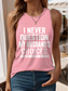 cheap Tank Tops &amp; Camis-Women&#039;s Camisole Tank Top Graphic Letter Stylish Casual Sleeveless Crew Neck Regular Tops Daily Print Black Pink Blue Summer