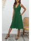 cheap Cocktail Dress-Women&#039;s Midi Dress Party Dress Cocktail Dress Fashion Party Birthday Date Regular Fit Plain Sleeveless V Neck Black Wine Blue Dark Green Summer
