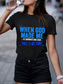 cheap Humor&amp;Quotes tee-Women&#039;s T Shirt Graphic Letter Stylish Casual Short Sleeve Round Neck Regular Tops Daily Weekend Print Pink Blue Orange Summer Spring