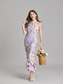 cheap Semi-formal / Cocktail-Mermaid / Trumpet Quinceanera Dresses Elegant Dress Wedding Wedding Guest Ankle Length Short Sleeve Crew Neck with Embroidery