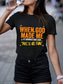cheap Humor&amp;Quotes tee-Women&#039;s T Shirt Graphic Letter Stylish Casual Short Sleeve Round Neck Regular Tops Daily Weekend Print Pink Blue Orange Summer Spring