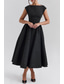 preiswerte Weiße Freizeitkleider-Damen Midikleid Weißes Kleid Mode Modern Geburtstag Abschlussfeier Date Normale Passform Einfach Ärmellos Rundhalsausschnitt Schwarz Hellgrau Beige Sommer
