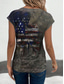 cheap Independence Day Top-Women&#039;s Patriotic  Camisole Tank Top Graphic Flag Stylish Casual Sleeveless V Neck Regular Tops Daily Print Gray Summer