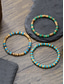 preiswerte Herrenschmuck-handgefertigtes Armband-Set aus Natursteinperlen für Männer – Wickelarmband aus Holz und Türkis im Boho-Surfer-Stil, verstellbarer Tribal-Schmuck für Strand, Reisen und Freizeit