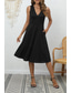 cheap Cocktail Dress-Women&#039;s Midi Dress Party Dress Cocktail Dress Fashion Party Birthday Date Regular Fit Plain Sleeveless V Neck Black Wine Blue Dark Green Summer