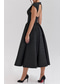 preiswerte Weiße Freizeitkleider-Damen Midikleid Weißes Kleid Mode Modern Geburtstag Abschlussfeier Date Normale Passform Einfach Ärmellos Rundhalsausschnitt Schwarz Hellgrau Beige Sommer