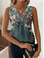 cheap Floral Tank Top-Women&#039;s Camisole Tank TopFloral Graphic Stylish Casual Sleeveless V Neck Regular Tops Daily Print Dusty Blue Green Summer