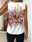 economico Canotta Arte e Design-Canotta da donna floreale grafica elegante casual senza maniche colletto a V top regolari abbigliamento da giorno stampa bianca rosa marrone estate