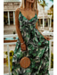 cheap Casual Floral Dresses-Women&#039;s Long Dress Maxi Dress Slip Dress Print Dress Fashion Outdoor Holiday Tea Party Regular Fit Flower Sleeveless Spaghetti Strap Black White Green Summer