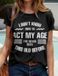 voordelige Humor &amp; Citaten thee-Dames T-shirt Grafisch Brief Stijlvol Casual Korte mouw Ronde hals Normale tops Dagelijks Weekend Afdrukken Zwart Wit Zomer Lente