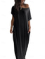 cheap Plain Dress-Women&#039;s Maxi Dress T Shirt Dress Tee Dress Casual Outdoor Daily Holiday Regular Fit Plain Short Sleeve Crew Neck Black White Gray Summer