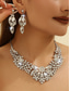 cheap Wedding Accessories-Elegant Green Crystal Jewelry Set – Statement Necklace &amp; Earrings for Women, Luxury Wedding &amp; Party Accessories