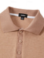 abordables Polo Classique pour Hommes-Homme Chemises Polo Gaufre Texturé Occasionnel Fête Revers Col Polo Côtelé Manche Courte Mode Basique Uni Boutons Flexible Été Printemps Coupe régulière Blanche Rouge Bordeaux Chemises Polo Gaufre