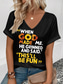 cheap Humor&amp;Quotes tee-Music Festival Women&#039;s T Shirt Graphic Letter Casual Short Sleeve V Neck Regular Tops Daily Weekend Print Black Pink Blue Summer