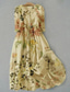abordables Robe Fleurie-Femmes Robe Midi Robe fourreau Robe d&#039;été Vacances Occasionnel Chaussures de plage Quotidien Fête Sortir Graphique manche longue Revers Jaune Rose Claire Bleu Vert Été Printemps