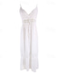 cheap White Casual Dresses-Women&#039;s Midi Dress Cotton Linen Dress Slip Dress Boho Dress Basic Classic Modern Vacation Holiday Going out Regular Fit Plain Sleeveless Spaghetti Strap White Summer
