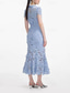 cheap Cocktail Dresses-Mermaid / Trumpet Cocktail Dresses Elegant Dress Wedding Evening Party Tea Length Short Sleeve High Neck Lace with Appliques Derby Dresses 2025