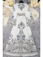 cheap Boho Dress-Women&#039;s Midi Dress Boho Dress Fashion Modern Outdoor Holiday Going out Regular Fit Flower Long Sleeve Crew Neck White Summer