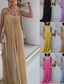 ieftine Rochie simplă-Pentru femei Rochie Lunga Rochie Maxi Rochie de Cocktail Modă Concediu Petrecere ceai Ieșire Fit regulat Simplu Fără manșon Stil Nautic Albastru piscină Negru Galben Mov Vară