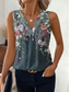 cheap Floral Tank Top-Women&#039;s Camisole Tank TopFloral Graphic Stylish Casual Sleeveless V Neck Regular Tops Daily Print Dusty Blue Green Summer
