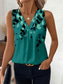 cheap Floral Tank Top-Women&#039;s Camisole Tank TopFloral Graphic Stylish Casual Sleeveless V Neck Regular Tops Daily Print Dusty Blue Green Summer