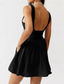 cheap Cocktail Dress-Women&#039;s Mini Dress Summer Dress Slip Dress Fashion Outdoor Daily Weekend Regular Fit Plain Sleeveless Square Neck Black Dark Green Light Purple Grey Summer
