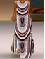 tanie Sukienka boho-Damskie Sukienka maxi Sukienka A line Letnie sukienki Sukienka z odkrytymi ramionami Codzienny Codzienny Regularny Graficzny Plemienny Bez rękawów Karbowana szyja Beżowy Lato