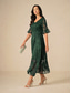 preiswerte abendkleider-Damen Maxikleid Cocktailkleid Kleid für Hochzeitsgäste Halbformelles Kleid A Linie Kleid Elegant Arbeit Geburtstag Flattrige Ärmel Hochzeitsgast Cocktailparty Formeller Abend Normale Passform