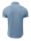 cheap Men&#039;s Classic Polo-Men&#039;s Golf Shirt Golf Polos Shirts Work Casual Lapel Short Sleeve Basic Modern Plain Patchwork Buttons Summer Regular Fit Royal Blue Smoke Light Blue Grey Golf Shirt
