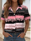 cheap Art&amp;Design Tops-Women&#039;s Shirt Graphic Geometric Daily Casual Short Sleeve Shirt Collar Regular Tops Daily Pink Blue Green Summer Spring