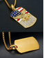 cheap Accessories-United States 250th Anniversary Men's American Flag Eagle Pendant Necklace – Gold Stainless Steel Patriotic Jewelry with Rhinestones for Independence Day, Veterans and Military Appreciation