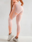 preiswerte Yoga Leggings &amp; Strumpfhosen-Damen Yogahose Yoga-Leggings Patchwork Po-Lifting Bauchkontrolle Hohe Taille Pilates Fitnesstraining Training Strumpfhosen Gestreift Rosa Spandex Herbst Sport Sportkleidung Dehnbar Schmaler Schnitt