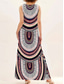 tanie Sukienki boho-Damskie Sukienka maxi Sukienka A line Letnie sukienki Urlop Codzienny Boho Codzienny Święto Luźna Graficzny Plemienny Bez rękawów W serek Rumiany róż Lato