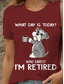 cheap Humor&amp;Quotes tee-Women&#039;s T Shirt Graphic Dog Letter Vintage Stylish Classic Short Sleeve Crew Neck Round Neck Regular Tops Daily Print Black Wine Blue Green Summer Spring