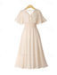 preiswerte Chiffonkleider-Damen Midikleid Cocktailkleid Kleid für Hochzeitsgäste Chiffonkleid Mode Modern Urlaub Teegesellschaft Wochenende Normale Passform Einfach Kurzarm V Ausschnitt Schwarz Weiß Rosa Aprikose Sommer