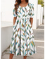 preiswerte Blumenkleid-Damen Midikleid Sommerkleid Faltenkleid Urlaub Lässig Strand Täglich Ferien Normale Passform Blumen Grafik Kurzarm Rundhalsausschnitt Weiß Rote Blau Grün Sommer