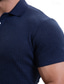 billige Klassisk poloskjorte for menn-Herre Golf skjorte Golf poloskjorter Arbeid Avslappet Knaphul Kortermet Grunnleggende Moderne عادي Lapper Knapper Sommer Normal Svart Burgunder Kongeblå Blå Mørkegrå Militærgrønn Golf skjorte