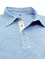 cheap Men&#039;s Classic Polo-Men&#039;s Golf Shirt Golf Polos Shirts Work Casual Lapel Short Sleeve Basic Modern Plain Patchwork Buttons Summer Regular Fit Royal Blue Smoke Light Blue Grey Golf Shirt