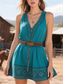 billige Damebelte-kvinners boho blomstergravert bredt lærbelte – vintage westernstil med antikk gullblomstspenne, justerbar linning for kjoler, festivaler og daglig bruk