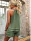 abordables Ensembles courts pour femmes-Ensembles de shorts de mode streetwear pour femmes en 2 pièces sans manches à col en V en couleur unie lien de serrage décontracté quotidien noir rose bleu marine été coupe ample