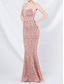 cheap Prom Dresses-Mermaid / Trumpet Prom Dresses Pink Dress Corset Dress Performance Wedding Floor Length Spaghetti Strap with Sequin