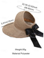 preiswerte Hüte für Damen-Faltbarer Stroh-Sonnenhut für Damen mit breiter Krempe und schwarzer Schleife – eleganter UV-Schutzhut für den Strandurlaub, Sommerreisen und Outdoor-Aktivitäten
