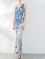cheap Prom Dresses-Mermaid / Trumpet Quinceanera Dresses Elegant Dress Formal Wedding Floor Length Sleeveless V Neck Sequined with Sequin 2025